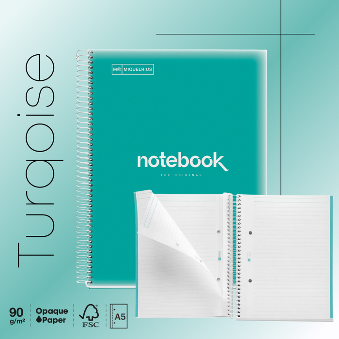 [SG] APLI MIQUELRIUS A5 Emotions Ruled Notebook | 160 pages | 90gsm [Evergreen Stationery]