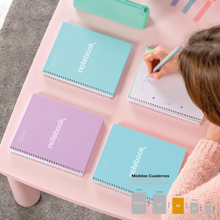 [SG] APLI MIQUELRIUS A5 Emotions Ruled Notebook | 160 pages | 90gsm [Evergreen Stationery]