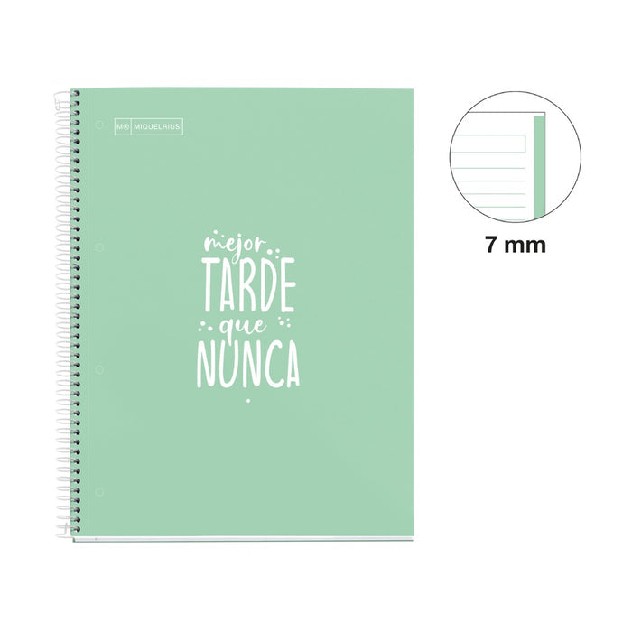 [SG] Apli Miquelrius Colour Messages Notebook A4 Lined [Evergreen Stationery]