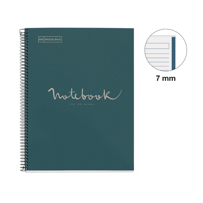 [SG] Apli Miquelrius Econavy Notebook A4 Lined [Evergreen Stationery]