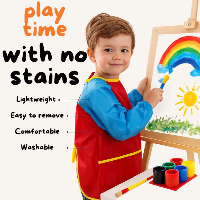 [SG] APLI Painting Apron – Kids Art & Craft Protective Smock [Evergreen Stationery]