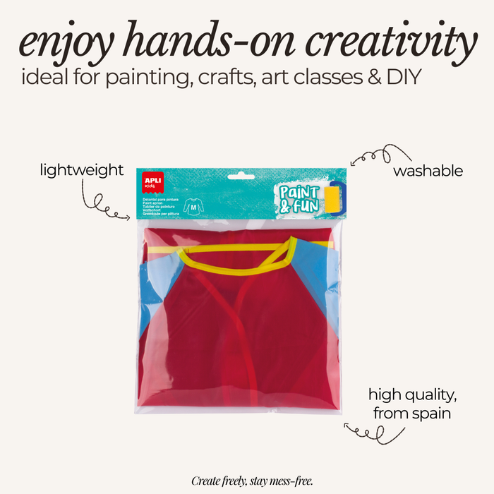[SG] APLI Painting Apron – Kids Art & Craft Protective Smock [Evergreen Stationery]