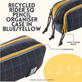 [SG] APLI Recycled Rider SQ 3-Compartment Pencil Organiser Case [Evergreen Stationery]