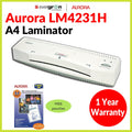 [SG] Aurora LM4231H Laminator A4 Size with free A4 pouch [Evergreen Stationery]