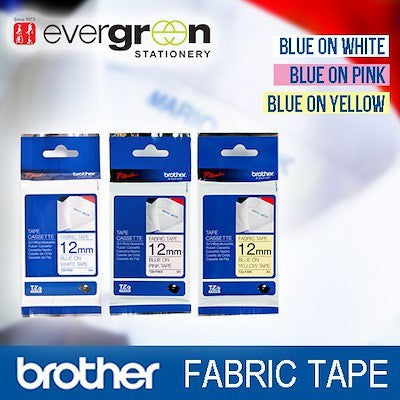 [SG] Brother Fabric Tape/ Iron on Tape TZE-FA3/Tze-FA63/ Tze-FAE3 12mm wide [Evergreen Stationery]