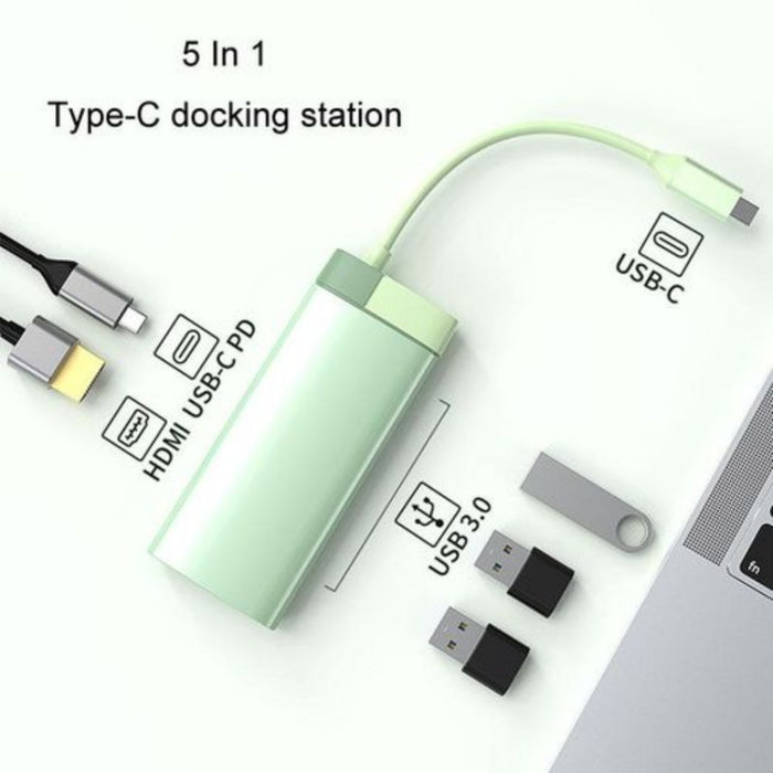 [SG] BS5A 5-in-1 USB-C Hub [Evergreen Stationery]