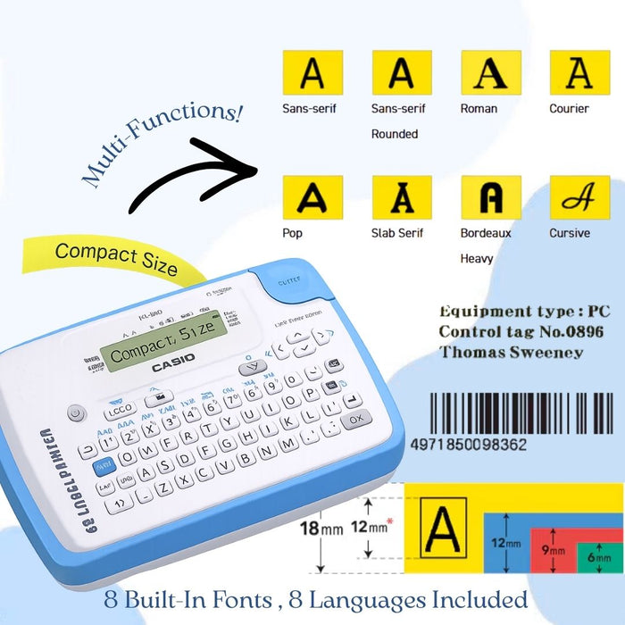 [SG] Casio KL-130 Label Printer | Multi-Language & Barcode Printing [Evergreen Stationery]