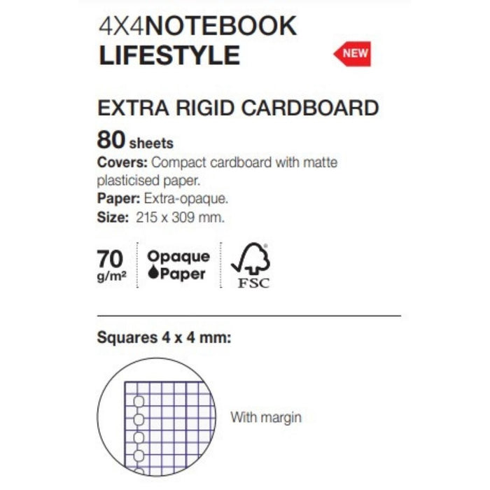 [SG] ECO MIQUELRIUS 2132 Lifestyle Notebook (SQUARED, 70GSM, 80 sheets) [Evergreen Stationery]