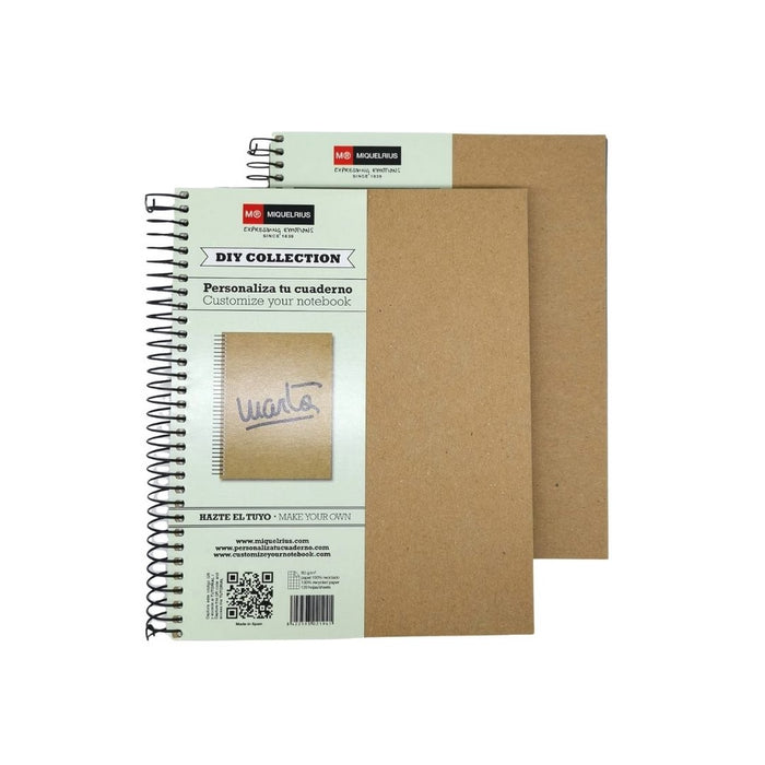 [SG] ECO MIQUELRIUS 2194 DIY Notebook A5 (SQUARED & LINED, 120GSM, 120 sheets) [Evergreen Stationery]