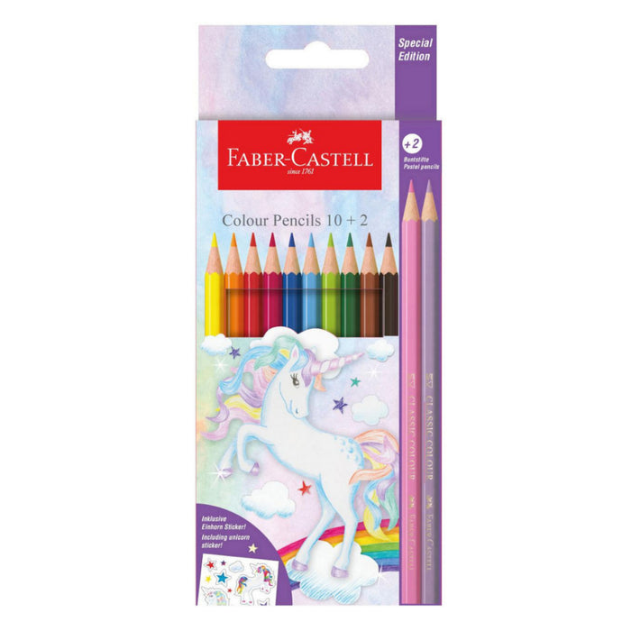 [SG] Faber-Castell Unicorn Color Pencils (12 Colors) [Evergreen Stationery]