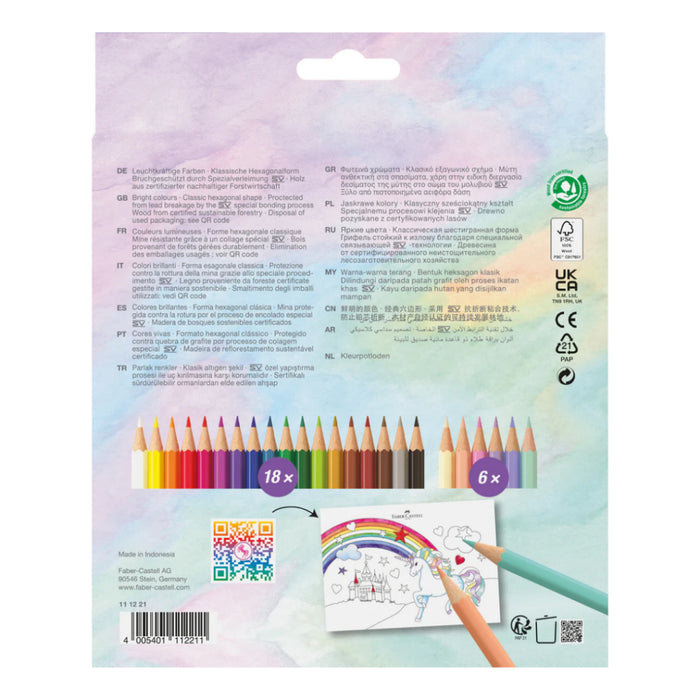 [SG] Faber-Castell Unicorn Color Pencils (24 Colors) [Evergreen Stationery]
