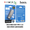 [SG] Hoco HB39 USB/Type-C 3.0 High Speed Card Reader [Evergreen Stationery]