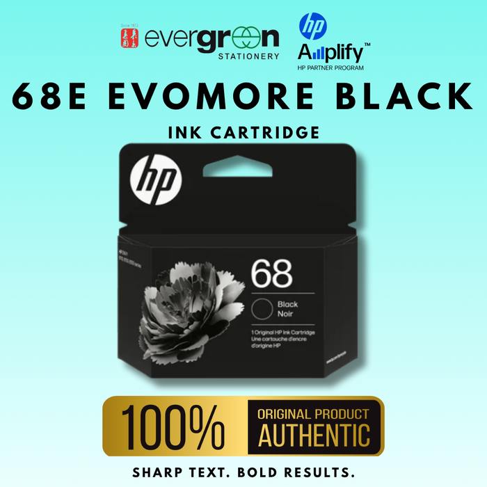 [SG] HP 68E Evomore Black Ink Cartridge [Evergreen Stationery]