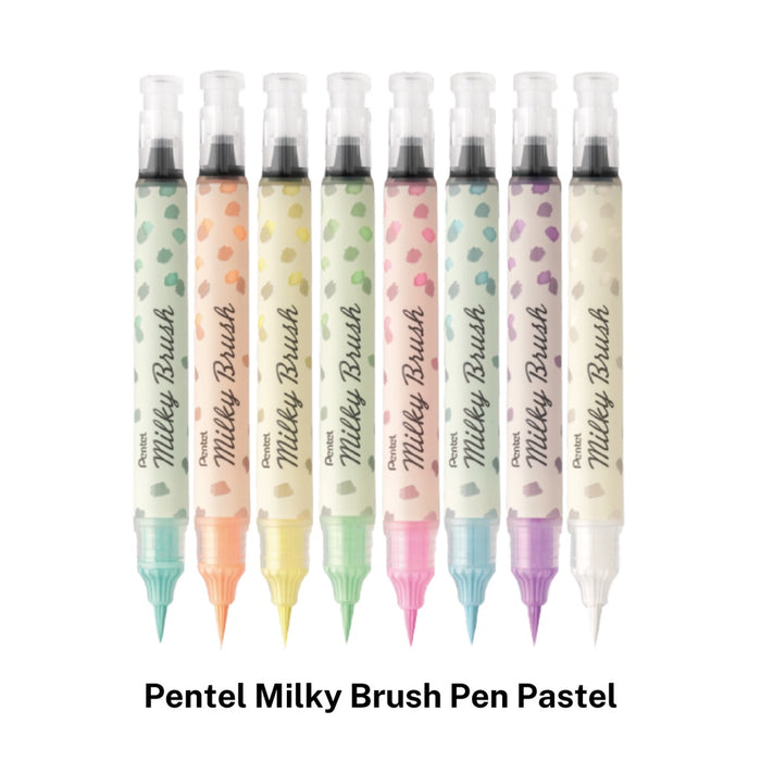 [SG] Pentel Milky Brush Pen Pastel [Evergreen Stationery]