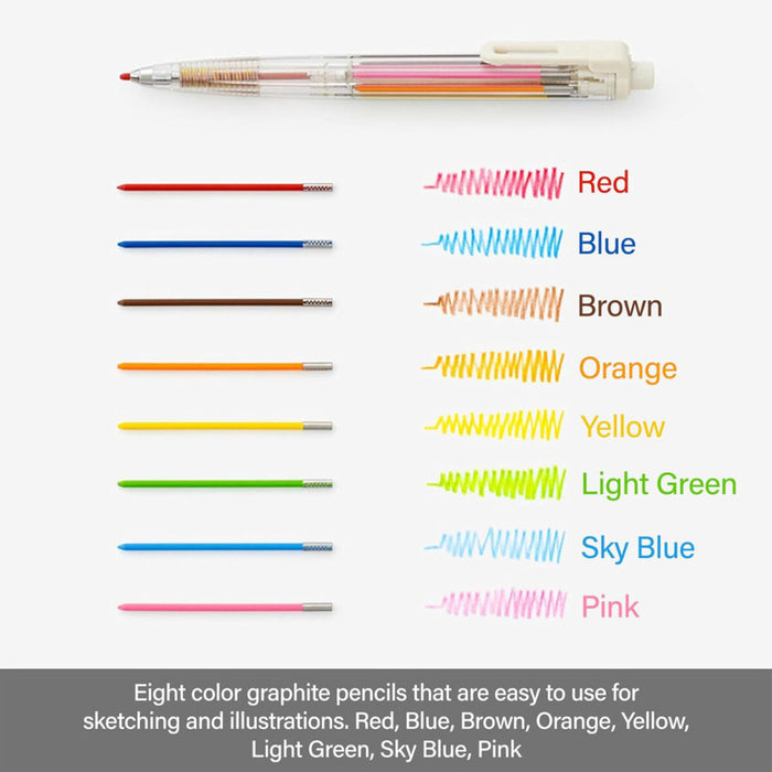 [SG] Pentel Multi 8 M Pencil 8 Colors [Evergreen Stationery]