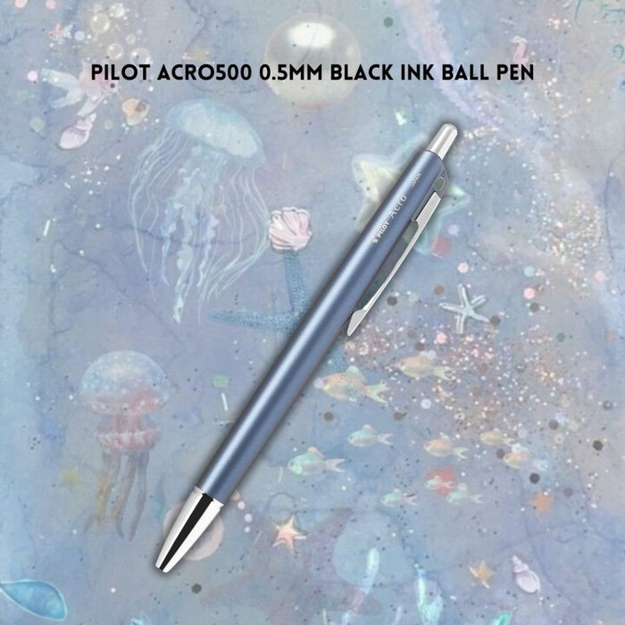 [SG] Pilot Acro500 0.5mm Black Ink Ball Pen [Evergreen Stationary]
