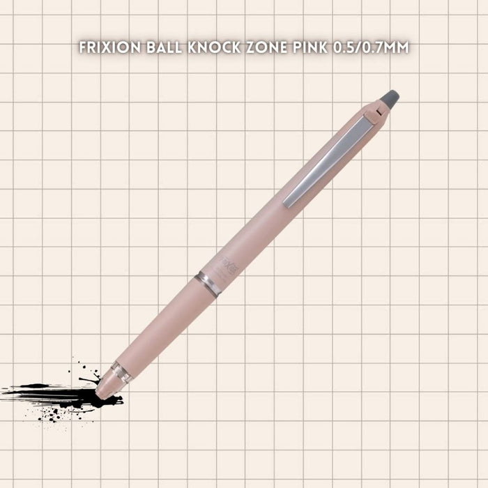[SG] Pilot Frixion Ball Knock Zone 0.5mm/0.7mm Erasable Black Ink Pen [Evergreen Stationery]