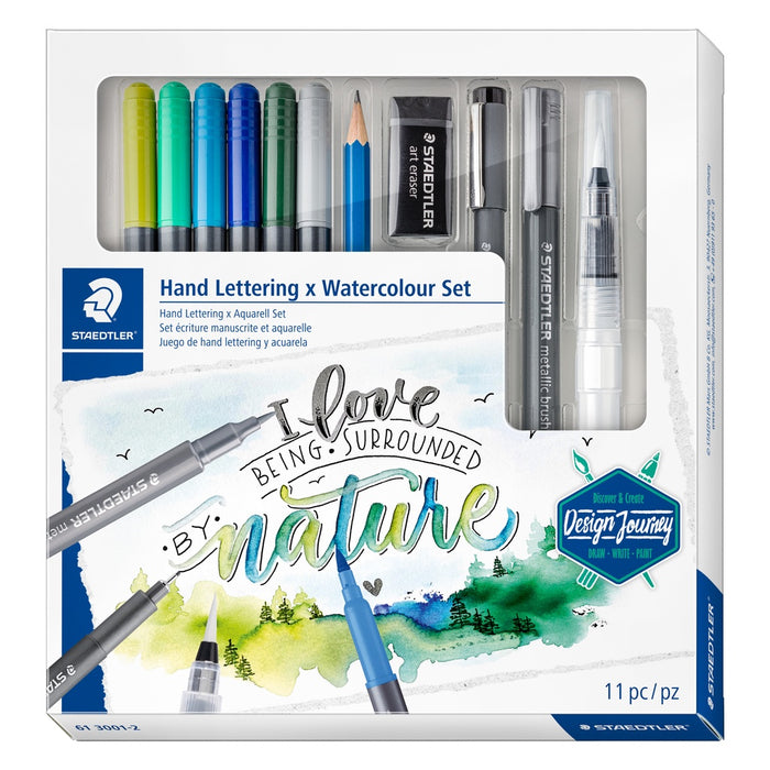 [SG] STAEDTLER HAND LETTERING X WATERCOLOUR SET 100% PEFC 61 3001-2 [Evergreen Stationery]