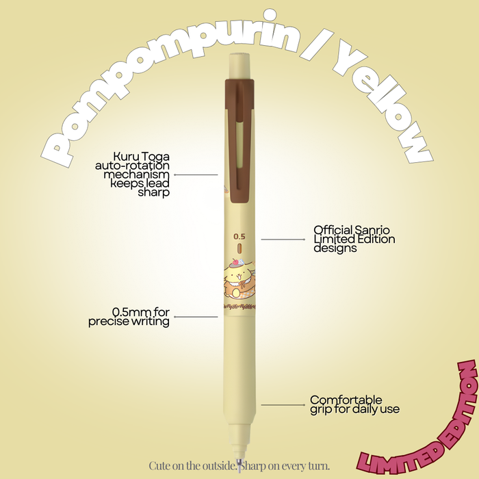 [SG] Uni LIMITED EDITION KuruToga x Sanrio 0.5mm Mechanical Pencil [Evergreen Stationery]