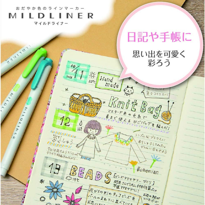 [SG] Zebra Mildliner WKT7-25C/Box [Evergreen Stationery]