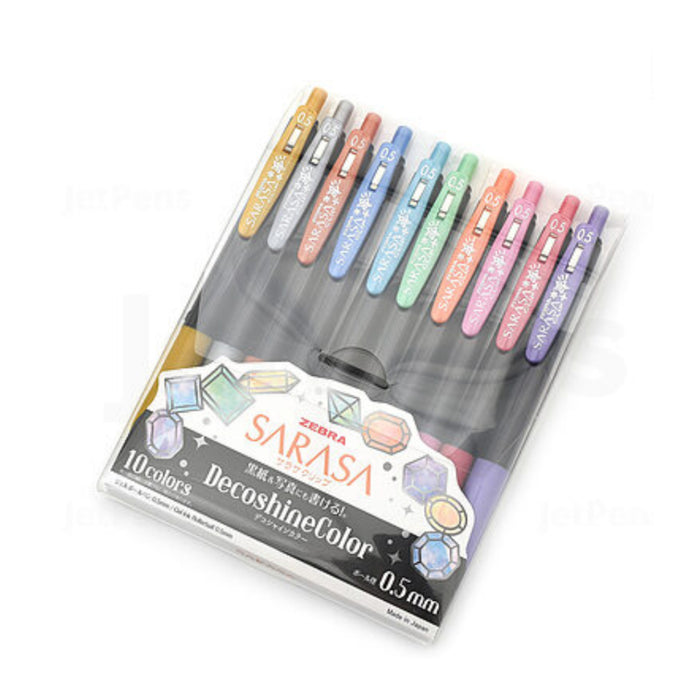 [SG] Zebra Sarasa 0.5mm Decoshine Pen 10 Colours [Evergreen Stationery]