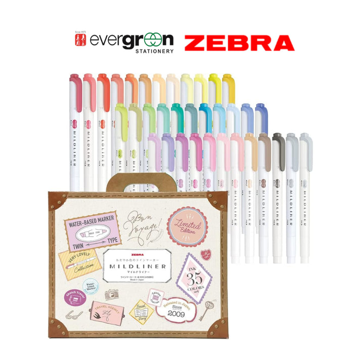 [SG] Zebra WKT7-35C Mildliner 35pc Set - Limited Edition [Evergreen Stationery]