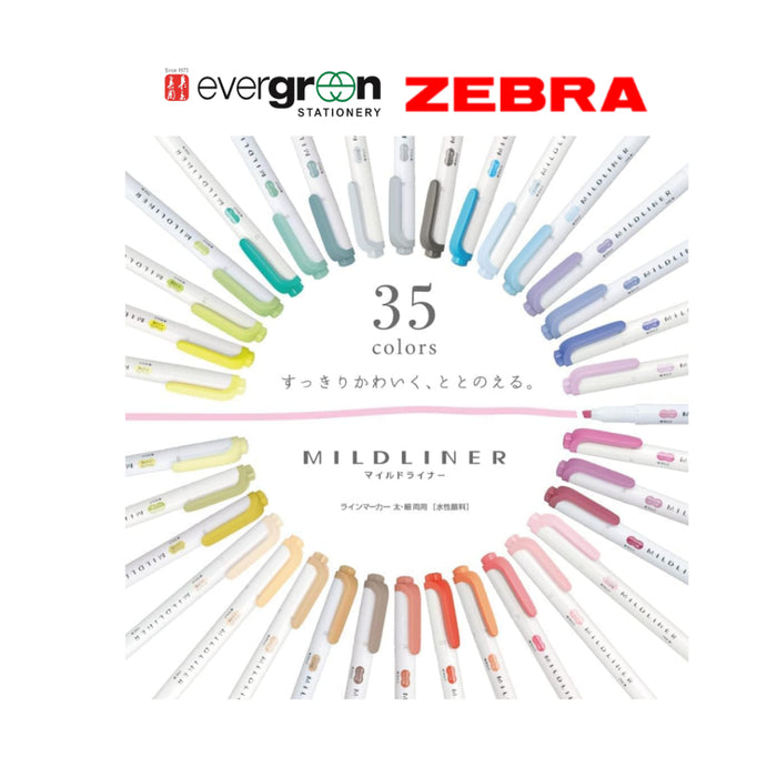 [SG] Zebra WKT7-35C Mildliner 35pc Set - Limited Edition [Evergreen Stationery]