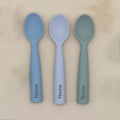 Silicone Spoon Personalized Custom Name Silicone Material Soft Spoon Baby Practice Use Suitable
