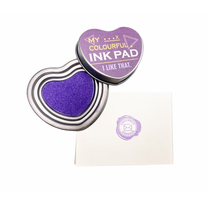 Single Colour Heart Shaped Ink Pad | Set of 6 (Assorted Colours)