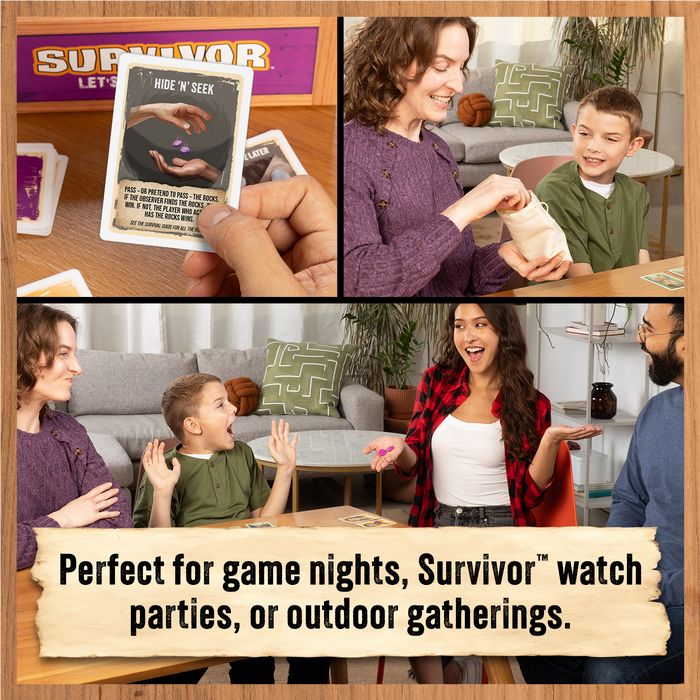 Survivor: Let's Go to Rocks, perfect for game nights, watch parties, and gatherings