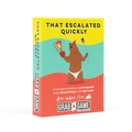 That Escalated Quickly Grab & Game Edition box at an angle with a cartoon bear