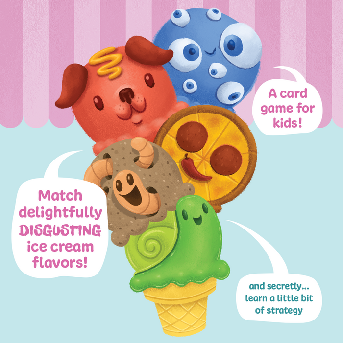 The Best Worst Ice Cream tagline: match disgusting ice cream flavors and learn light strategy
