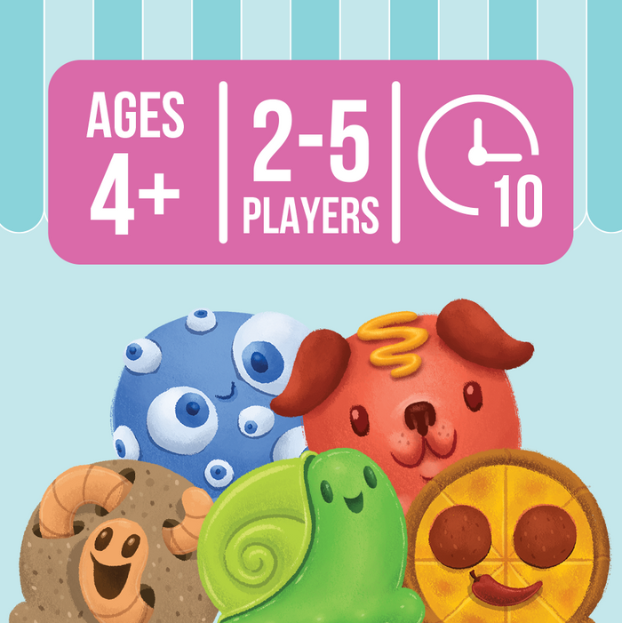 The Best Worst Ice Cream info graphic: ages 4+, 2-5 players, 10 minutes