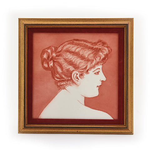 Tile Red Women Portrait.
