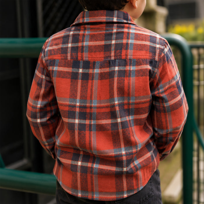 Toddler Boys Shirt in Multicolor with Checked Pattern, Regular Fit, Full Sleeves & Comfort Fabric