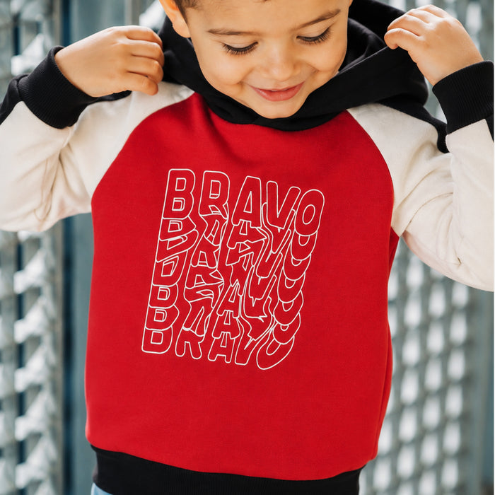 Toddler Boys Sweatshirt in Red with Soft Warm Fabric, Hood Style & Comfortable Fit