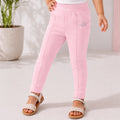 Toddler Girls Lower in Pink with Sleek Straight Fit, Soft Stretch Fabric & Rhinestone Detail