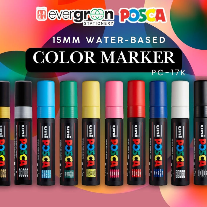 Uni Posca 15mm Extra-Broad Tip Color Marker | Water-Based