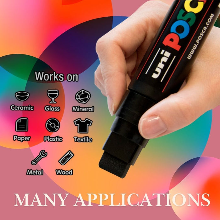 Uni Posca 15mm Extra-Broad Tip Color Marker | Water-Based