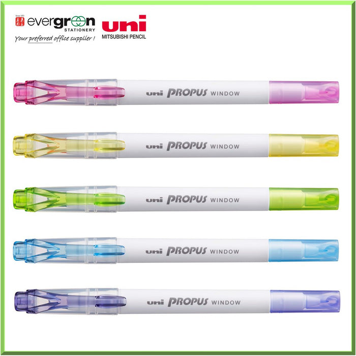 UNI Propus Window Highlighter 5pcs/set PUS-103T/5C