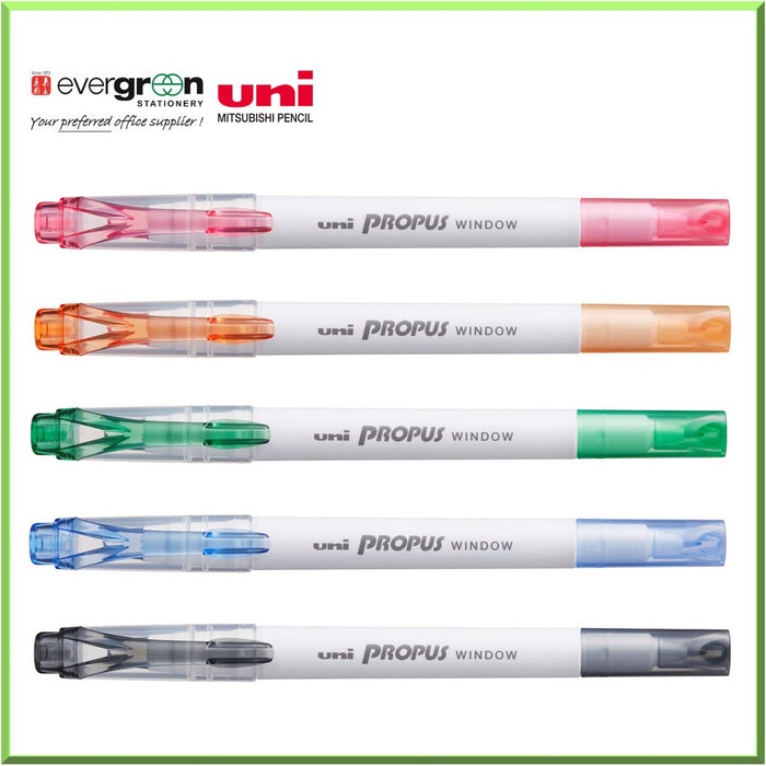 UNI Propus Window Highlighter 5pcs/set PUS-103T/5C
