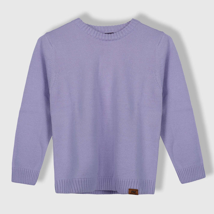 Unisex Lavender Acrylic Knit Sweater
