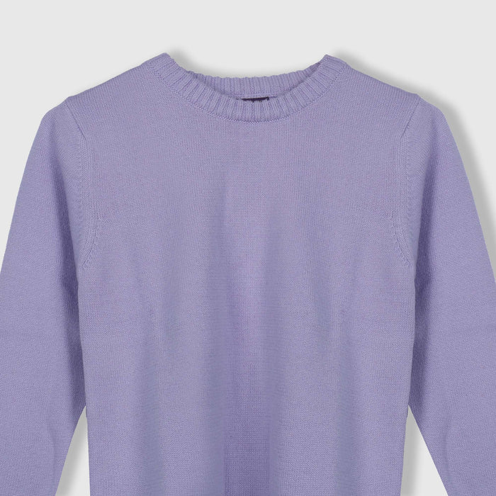 Unisex Lavender Acrylic Knit Sweater
