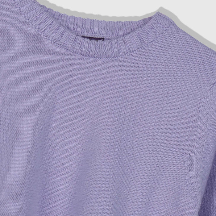 Unisex Lavender Acrylic Knit Sweater