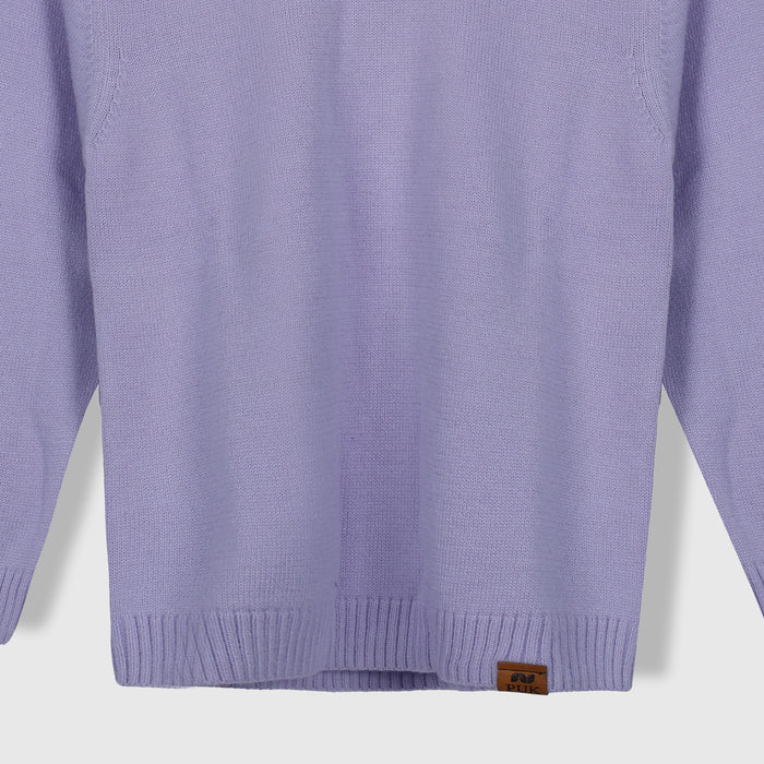 Unisex Lavender Acrylic Knit Sweater
