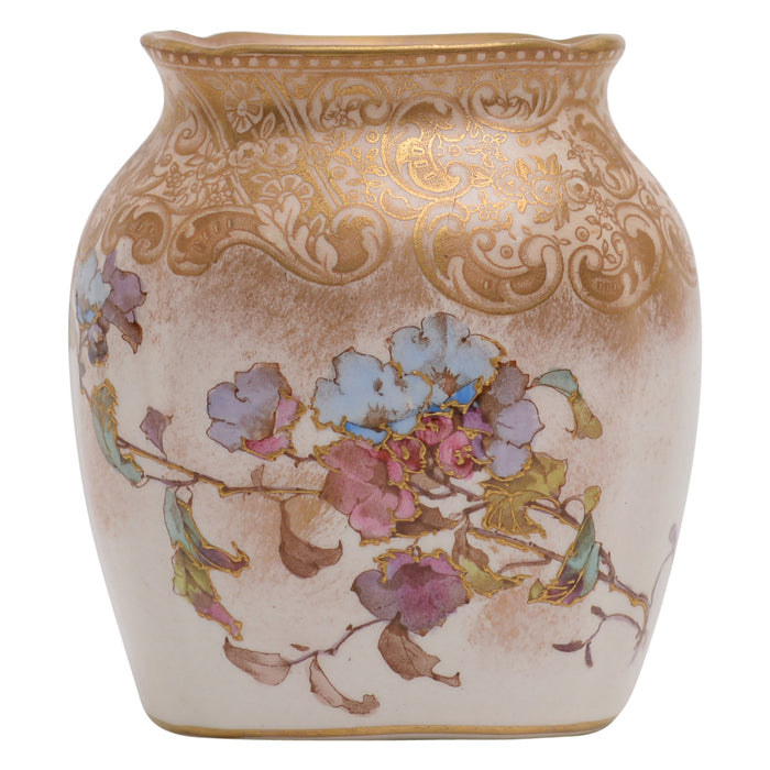 Vase, Burslem  Scroll with Flowers