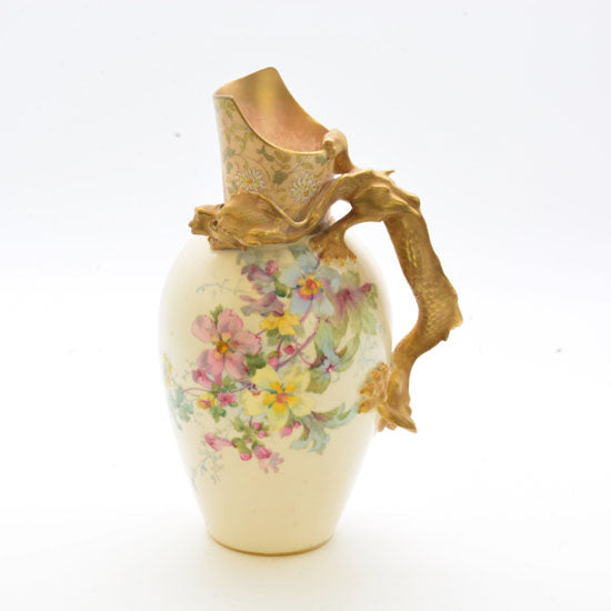 VASE-BURSLEM-WITH GOLD DRAGON HANDLE (AS-IS)