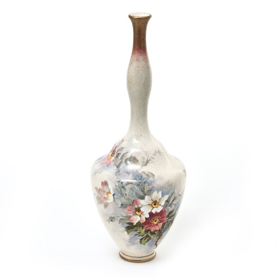 Vase, Lambeth, Crown Wear, Flowers