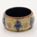 Vase, Lambeth Spearheads Blue Green
