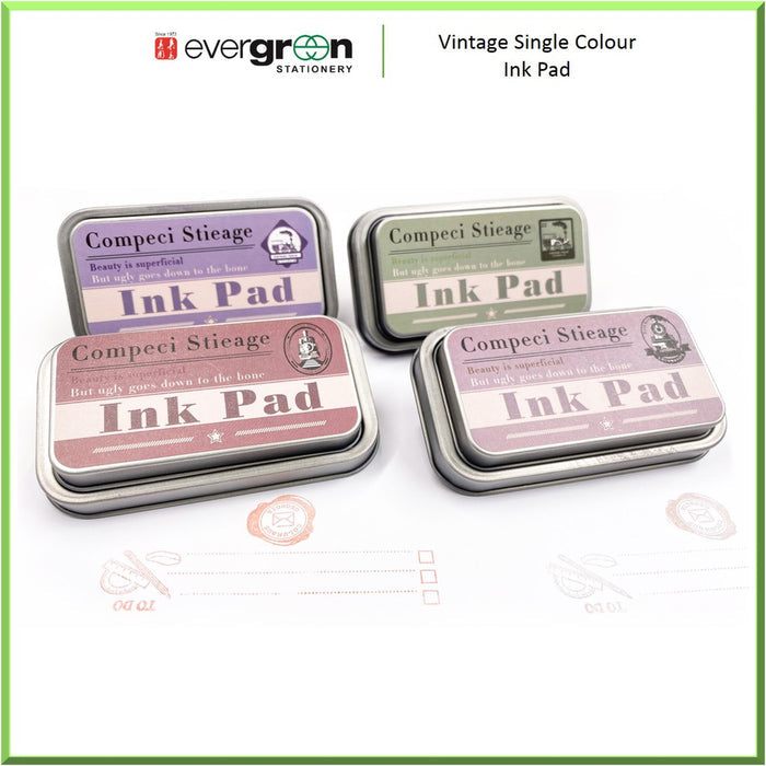 Vintage Single Colour Ink Pad | Set of 4 (Assorted Colours)